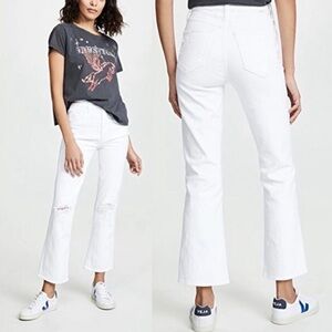 NWT MOTHER SUPERIOR Jeans Tripper Almost Innocent White Size 29